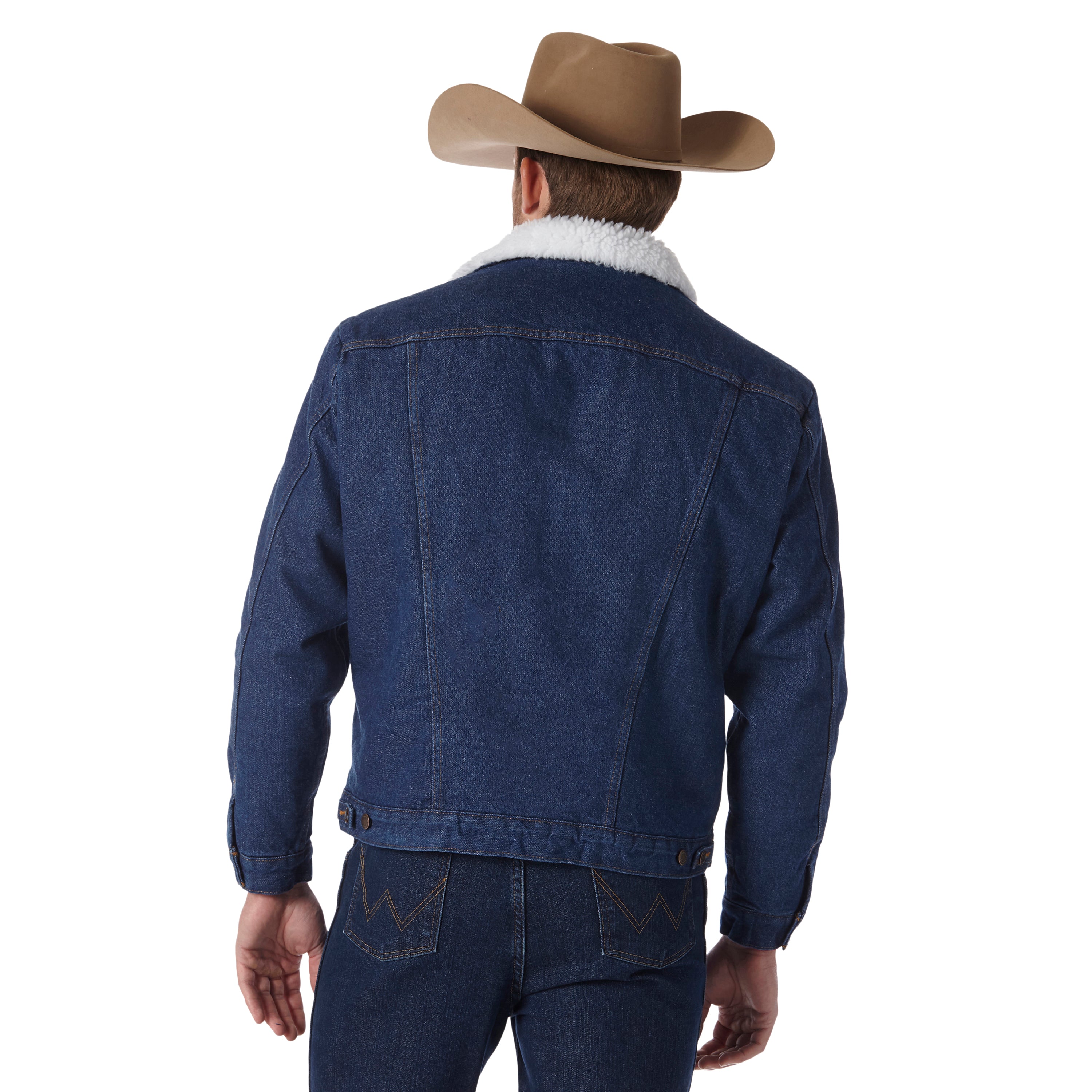 Wrangler Denim Jacket Sherpa Lined - Blue