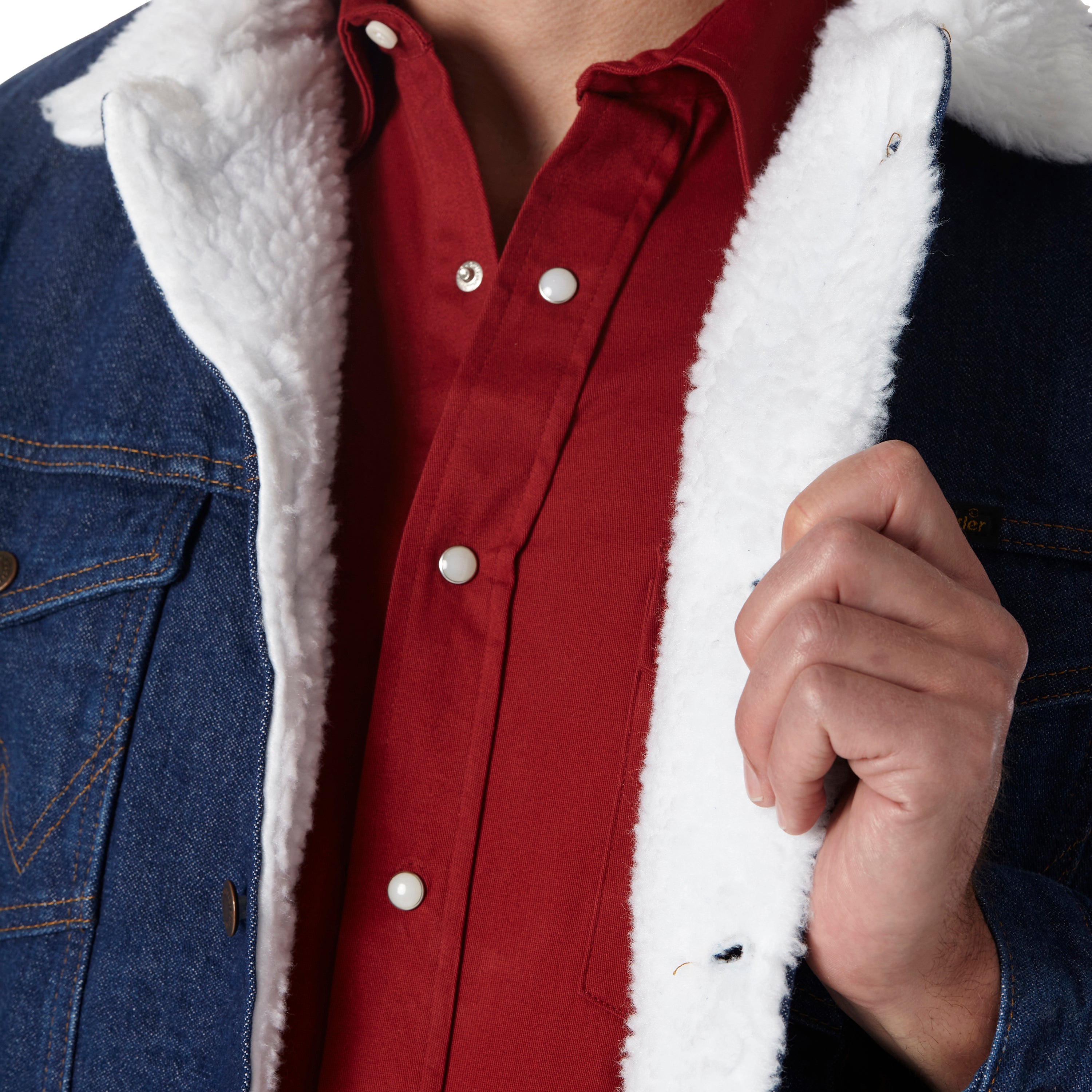 Wrangler Denim Jacket Sherpa Lined - Blue
