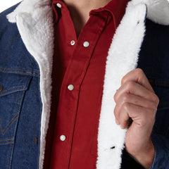 Wrangler Denim Jacket Sherpa Lined - Blue